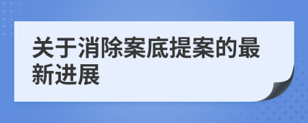 關(guān)于消除案底提案的最新進展