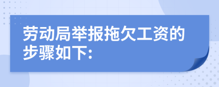 勞動局舉報拖欠工資的步驟如下: