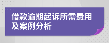 借款逾期起訴所需費用及案例分析