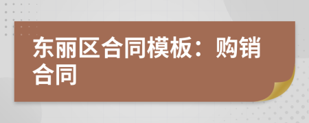 東麗區(qū)合同模板：購(gòu)銷合同