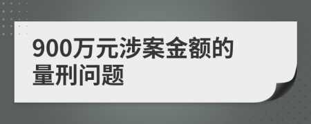 900萬元涉案金額的量刑問題