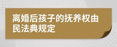 離婚后孩子的撫養(yǎng)權(quán)由民法典規(guī)定