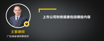 上市公司财务报表包括哪些内容