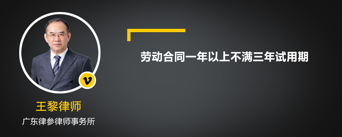 劳动合同一年以上不满三年试用期