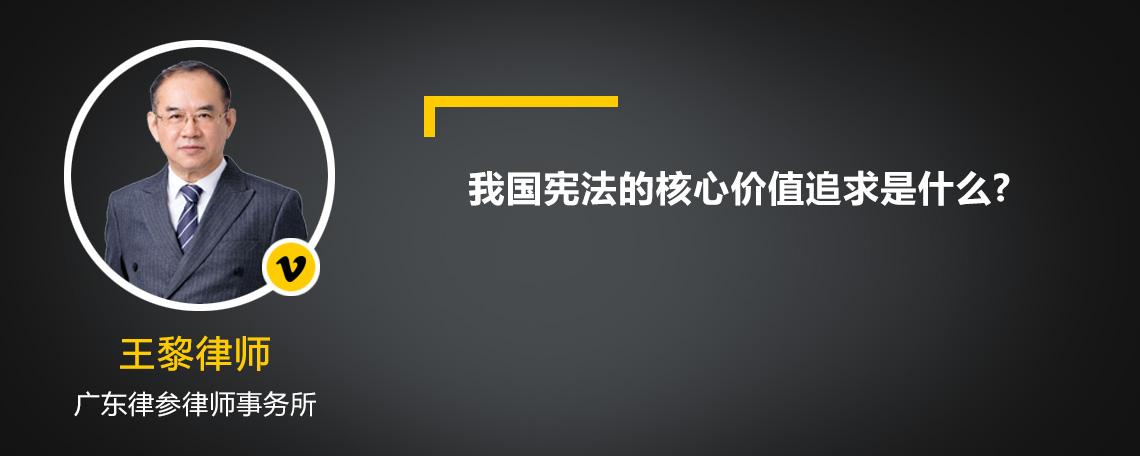 我国宪法的核心价值追求是什么?