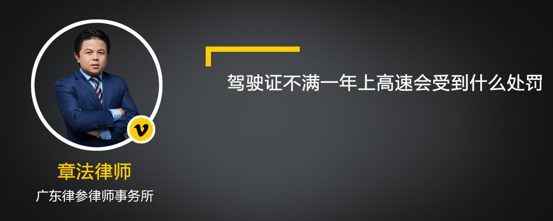 驾驶证不满一年上高速会受到什么处罚