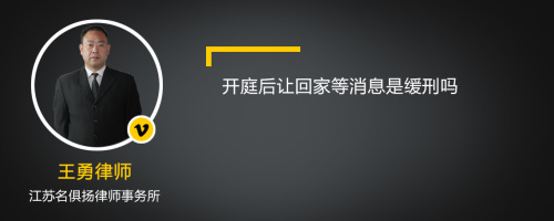 开庭后让回家等消息是缓刑吗