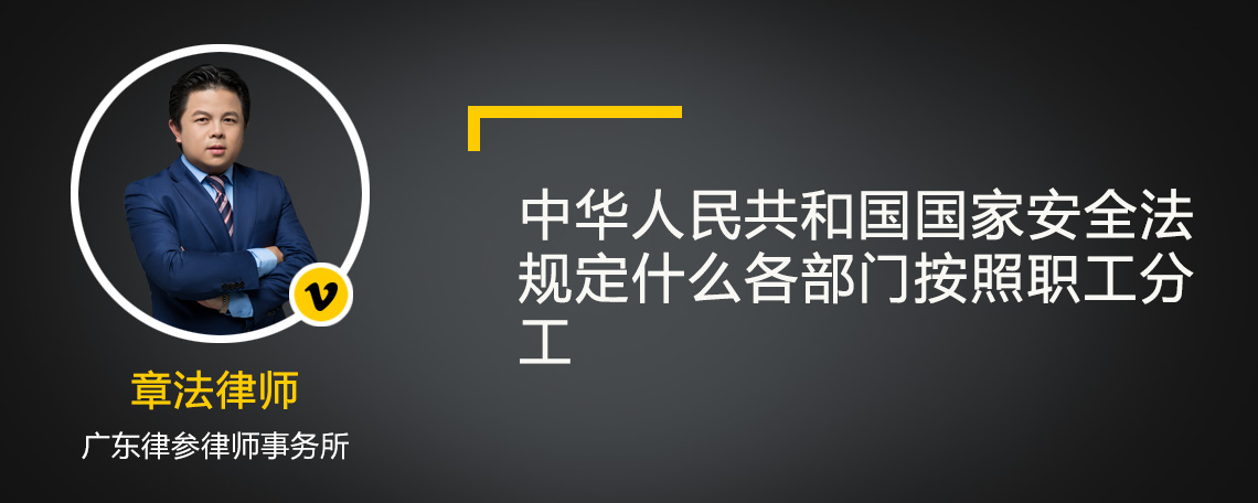 中华人民共和国国家安全法规定什么各部门按照职工分工