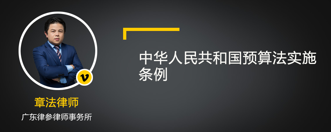 中华人民共和国预算法实施条例