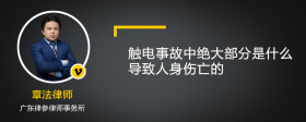 触电事故中绝大部分是什么导致人身伤亡的