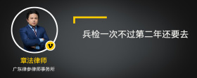 兵检一次不过第二年还要去