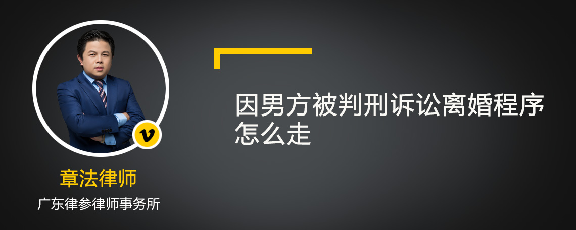 因男方被判刑诉讼离婚程序怎么走