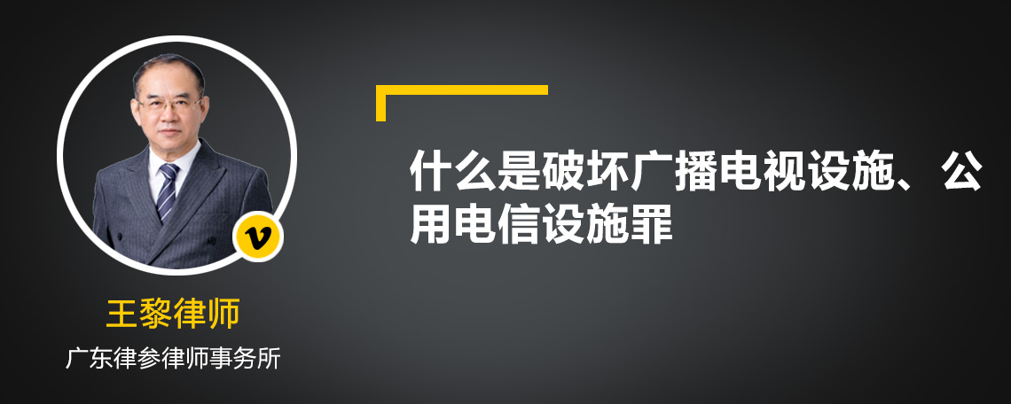 什么是破坏广播电视设施、公用电信设施罪