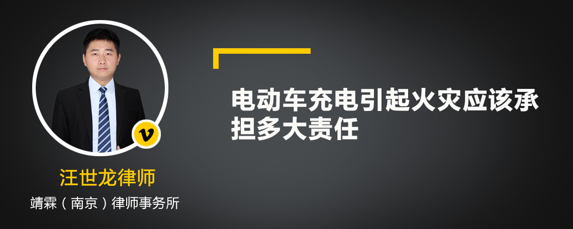 电动车充电引起火灾应该承担多大责任