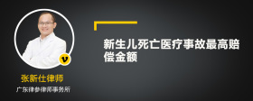 新生儿死亡医疗事故最高赔偿金额