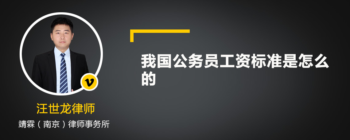 我国公务员工资标准是怎么的