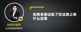 如果老婆出轨了在法律上有什么后果