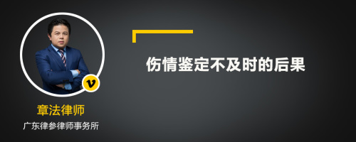 伤情鉴定不及时的后果是什么