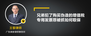 兄弟犯了购买伪造的增值税专用发票罪被抓如何取保