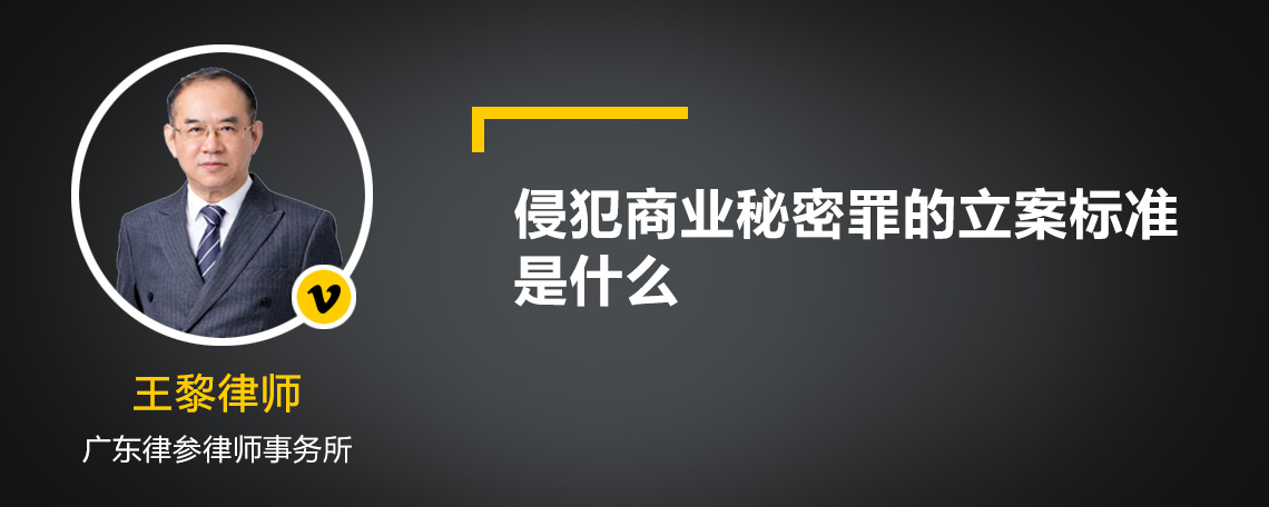 侵犯商业秘密罪的立案标准是什么