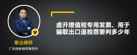 虚开增值税专用发票、用于骗取出口退税罪要判多少年