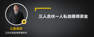 三人合伙一人私自挪用资金