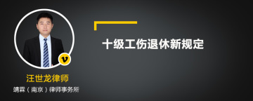 十级工伤退休新规定