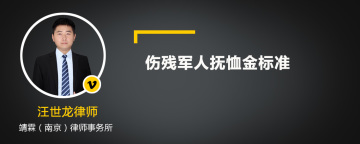 伤残军人抚恤金标准