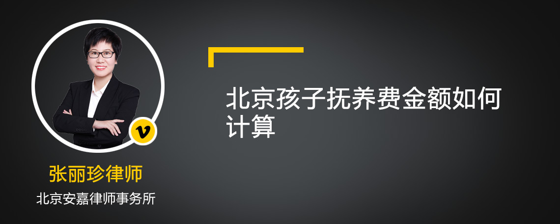 北京孩子抚养费金额如何计算