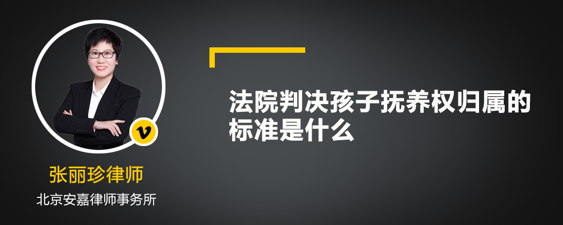 法院判决孩子抚养权归属的标准是什么