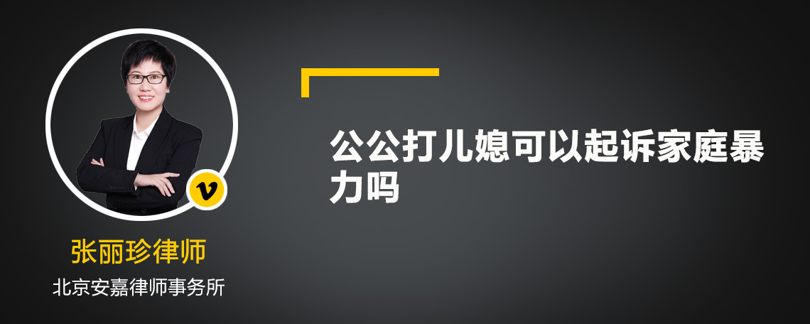 公公打儿媳可以起诉家庭暴力吗