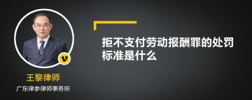 拒不支付劳动报酬罪的处罚标准是什么