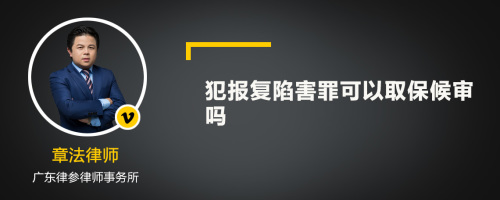 犯报复陷害罪可以取保候审吗