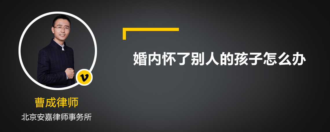 婚内怀了别人的孩子怎么办