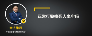 正常行驶撞死人坐牢吗