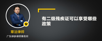 2022年有二级残疾证可以享受哪些政策