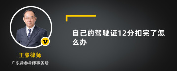 自己的驾驶证12分扣完了怎么办