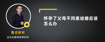 怀孕了父母不同意结婚应该怎么办