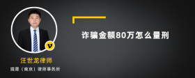 诈骗金额80万怎么量刑