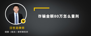 诈骗金额80万怎么量刑