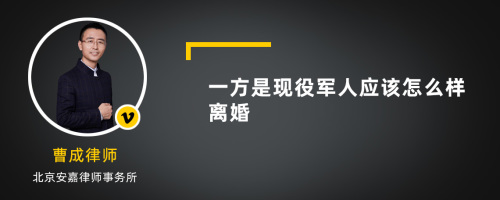 一方是现役军人应该怎么样离婚