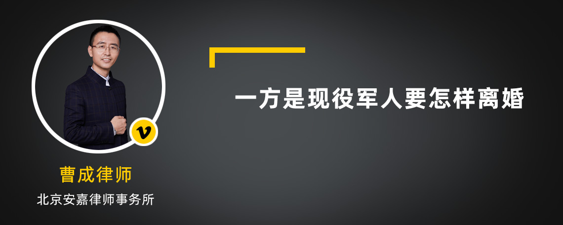 一方是现役军人要怎样离婚