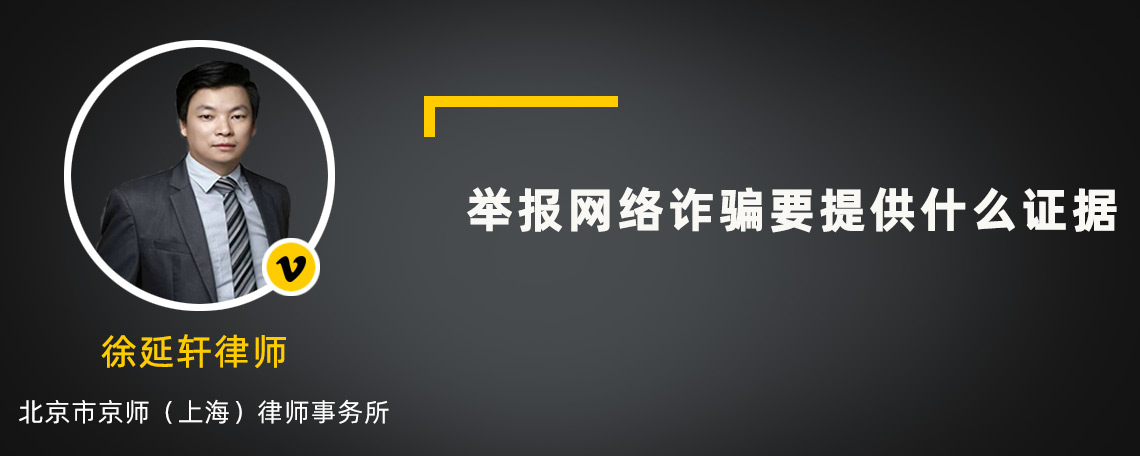 举报网络诈骗要提供什么证据