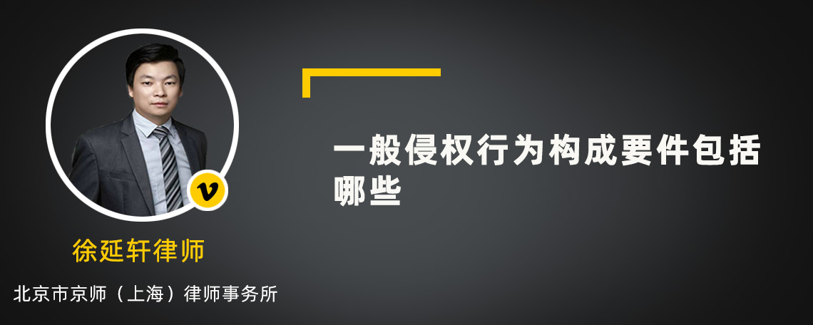 一般侵权行为构成要件包括哪些