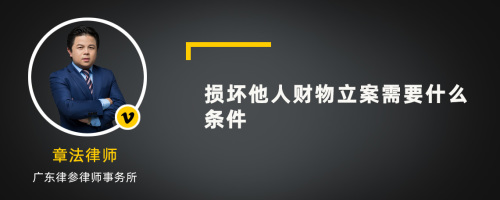 损坏他人财物立案需要什么条件