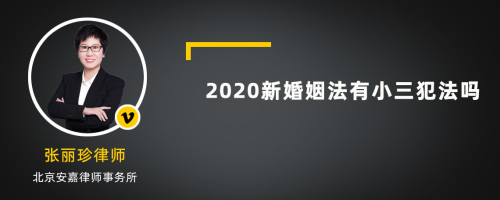 2020新婚姻法有小三犯法吗