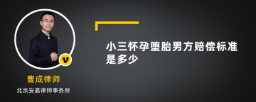 小三怀孕堕胎男方赔偿标准是多少