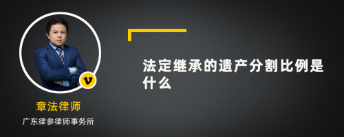 法定继承的遗产分割比例是什么