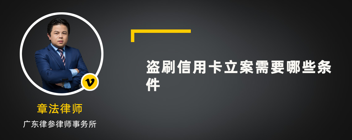 盗刷信用卡立案需要哪些条件