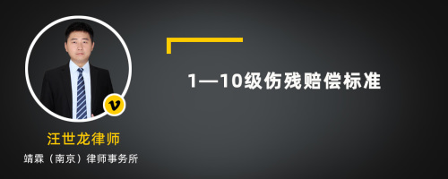 1—10级伤残赔偿标准